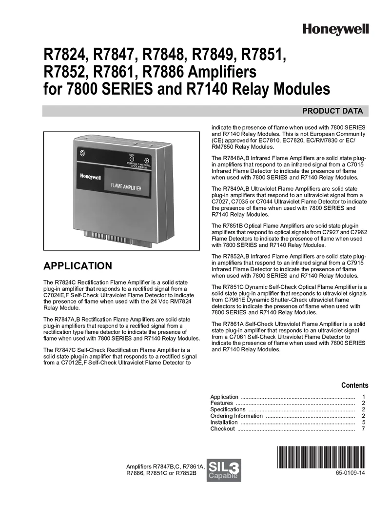 Amplificador de Llama U/V – R7849A1023